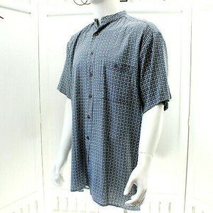 Addendum Mens Button Up Shirt Short Sleeve Multicolor Size M